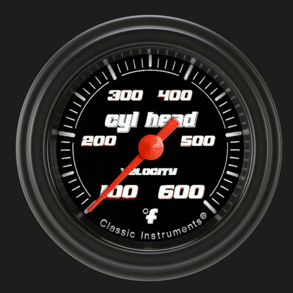 Velocity Black 2 1_8_ Cylinder Head Temp. Gauge VS197BBLF